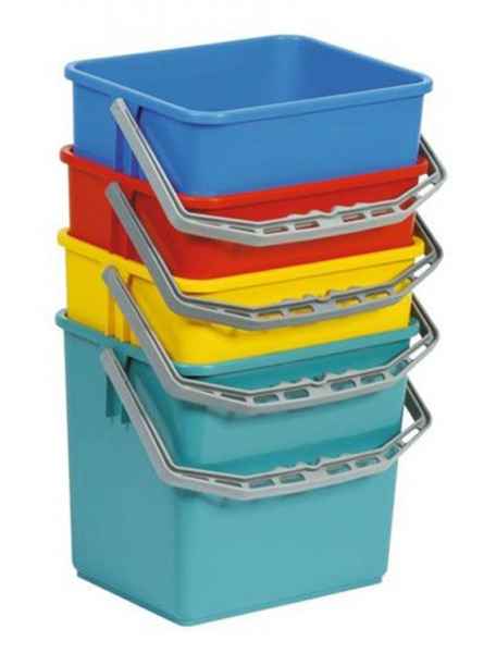 Kunststoffeimer 6 Liter, grün mit Kunststoffbügel