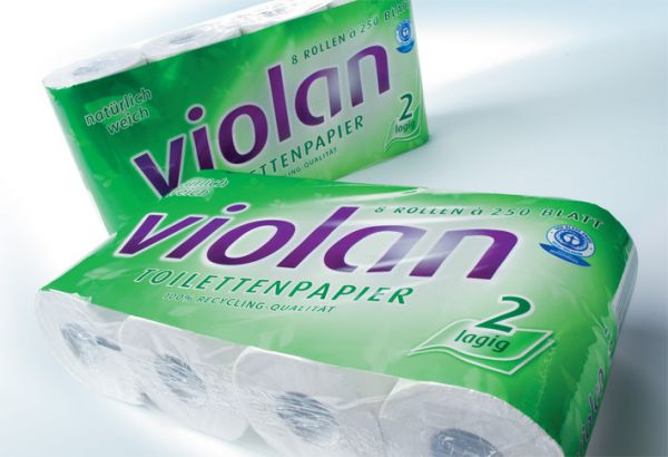 Fripa Violan Tissue-Toilettenpapier in zwei weichen weißen Lagen