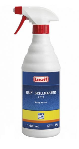 Buzil Buz Grillmaster, hochalkalischer Grill- und Backofenreiniger, 600 ml Flasche