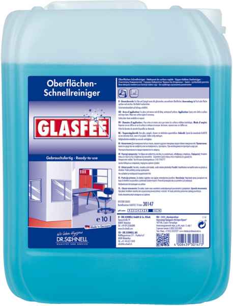 Dr. Schnell Glasfee, gebrauchsfertiger Glas- und Oberflächenreiniger 10 Liter