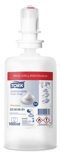 TORK Schaumseife zur Händedekontamination, S4, 6 X 1000 ml