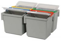 Numatic schwenkbarer 5-Liter Eimer, grau mit farbcodiertem Henkel (rot)