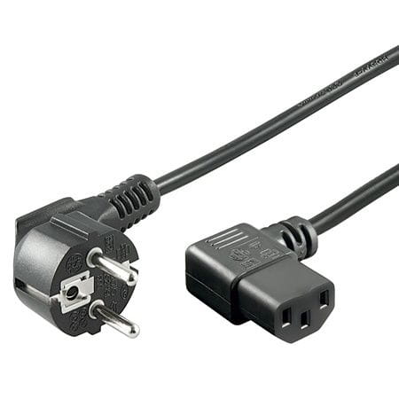 Netzkabel für Cleanfix S10 Plus, 2x1,0 mm, mit abgewinkeltem Kaltgerätestecker, 10 m, schwarz