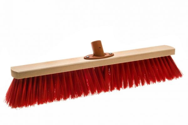 Saalbesen, Elaston rot, 50 cm, mit Quick-fest-Halter