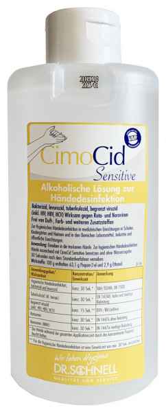 Dr. Schnell CimoCid Sensitive Händedesinfektion 500 ml EURO Spenderflasche
