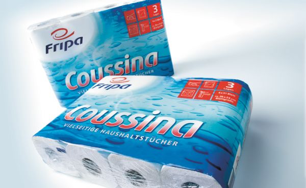 Fripa Küchenrolle Coussina, Tissue in drei hochweißen Lagen