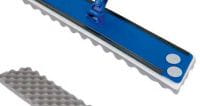 Trapezhalter mit Stielaufnehmer, blau 400 x 97 mm, VPE 10 Stück