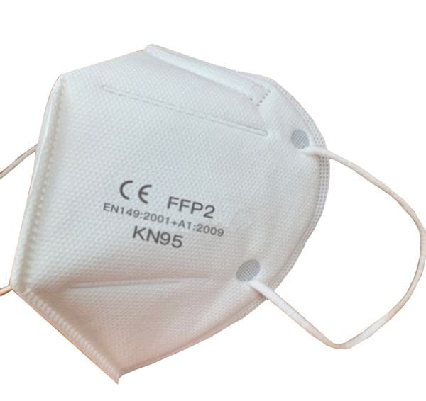 Atemschutzmaske, FFP2 weiss, partikelfiltrierende 4-lagige Halbmaske, ohne Ventil