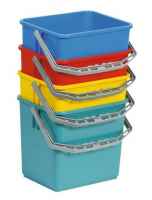 Kunststoffeimer 6 Liter, grün mit Kunststoffbügel