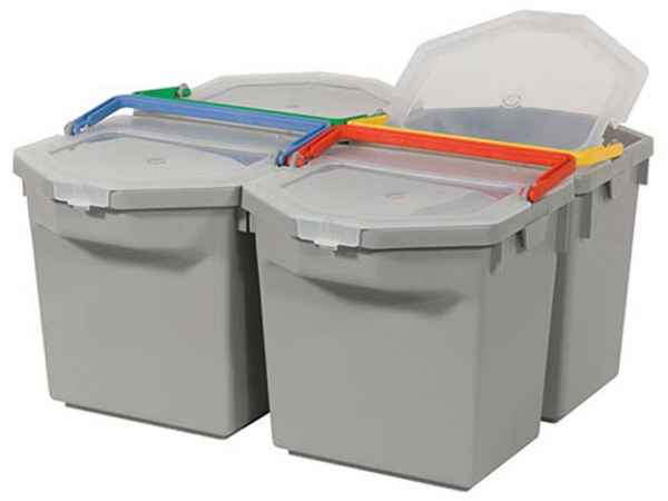 Numatic 5-Liter Eimer, grau mit farbcodiertem Henkel (grün)