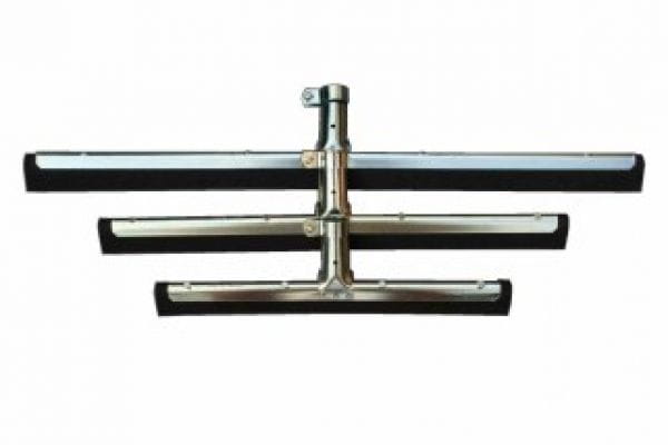 Wasserschieber VISTA 44 cm, Metall, schwarzer Gummi